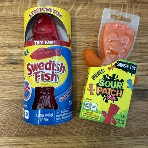 Set of 2 - Swedish Fish & Sour Patch Kid Scented Squishy